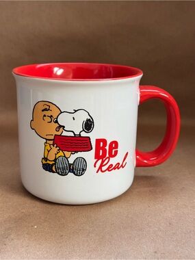 Peanuts 2023Charlie Brown and Snoopy Be Real Coffee Mug